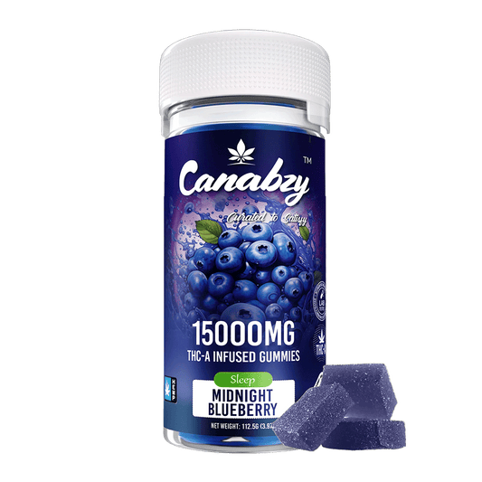 Canabzy THC-A Infused Gummies 15000mg 30ct - Midnight Blueberry