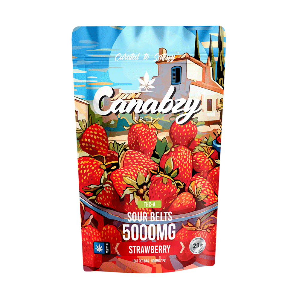 Canabzy Sour Belts – 5000mg – Strawberry