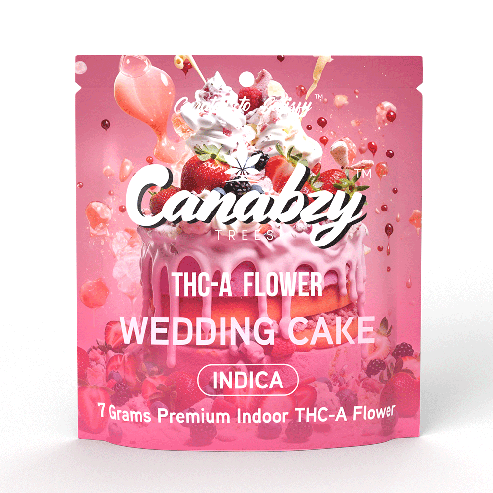 Canabzy THC-A Flower  –  7 Grams –  Wedding Cake