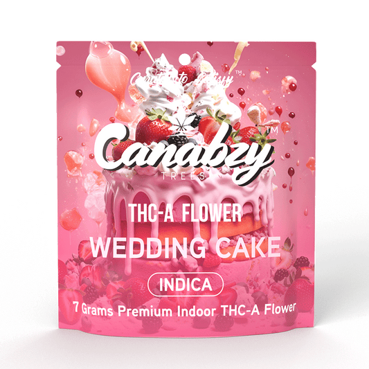 Canabzy THC-A Flower  –  7 Grams –  Wedding Cake