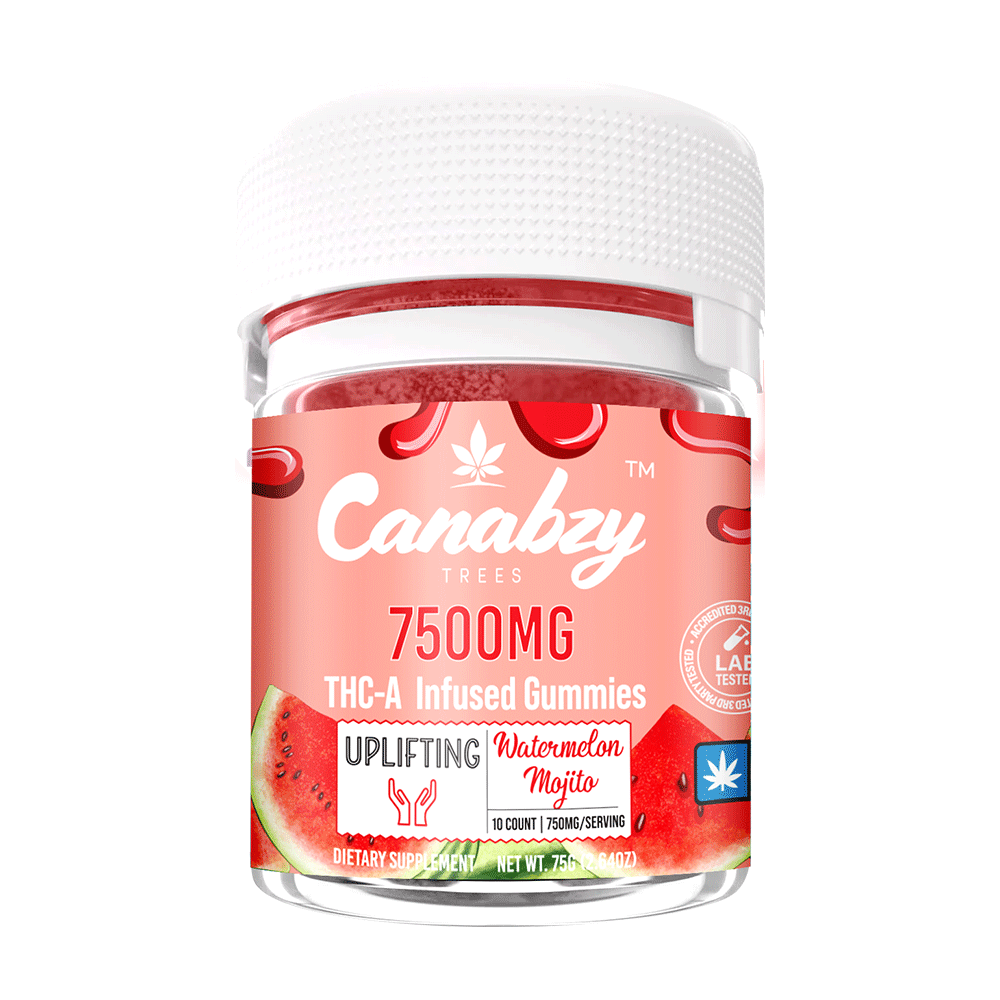 Canabzy THC-A Infused Gummies 7500mg - Watermelon Mojito