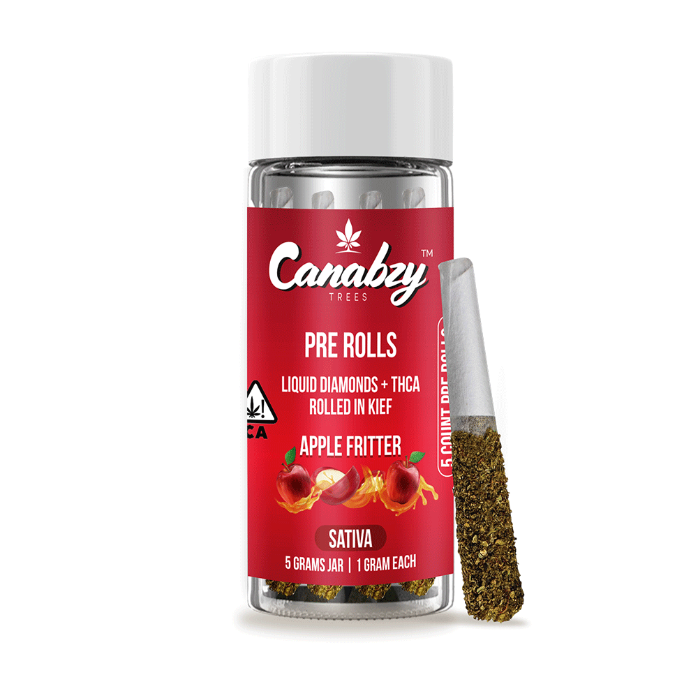 Canabzy Kief Coated Pre-Rolls  –  5000mg –  Apple Fritter