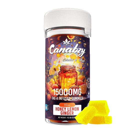 Canabzy THC-A Infused Gummies 15000mg 30ct - Honey Lemon Ginger