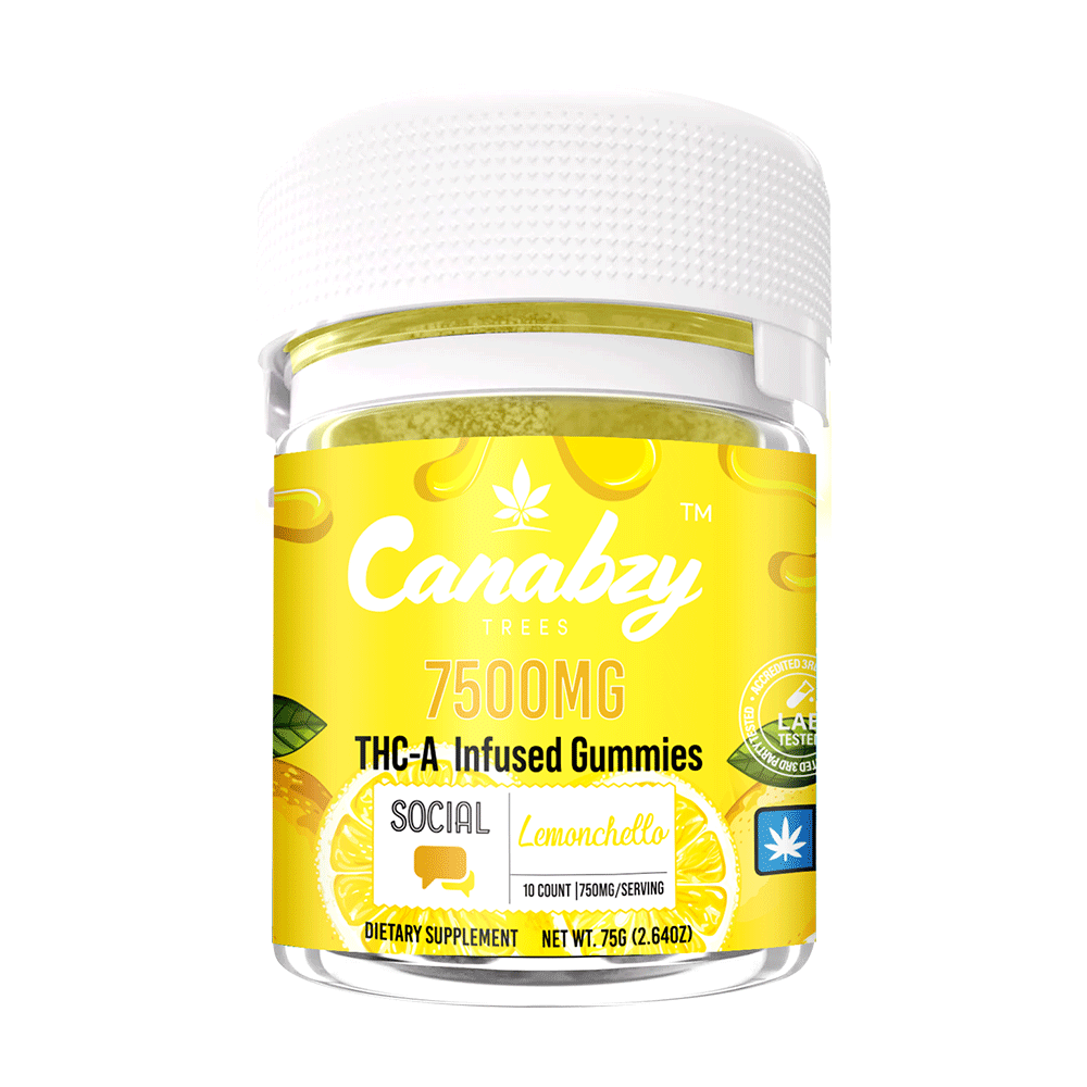 Canabzy THC-A Infused Gummies 7500mg - Lemonchello