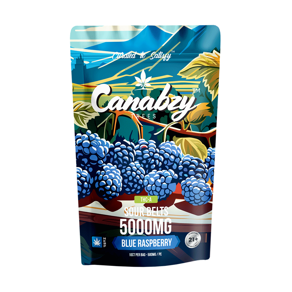 Canabzy Sour Belts – 5000mg – Blue Raspberry