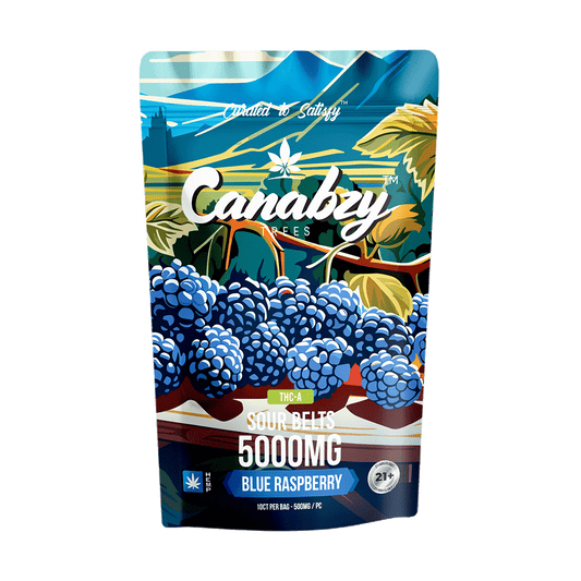 Canabzy Sour Belts – 5000mg – Blue Raspberry