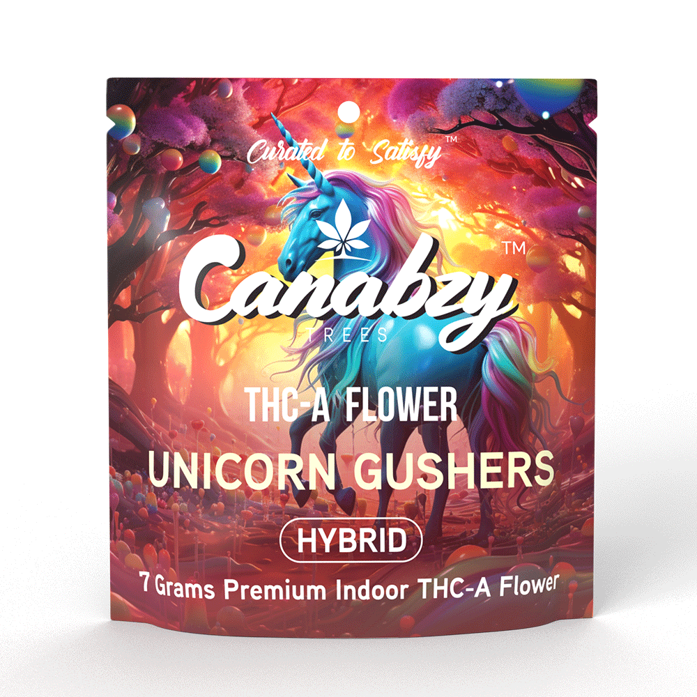 Canabzy THC-A Flower  –  7 Grams –  Unicorn Gushers