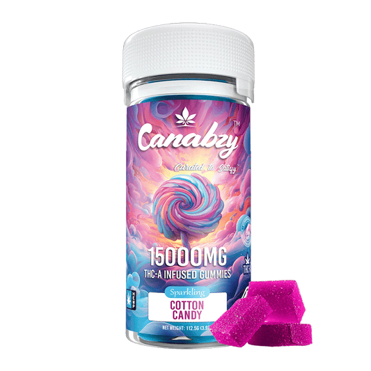 Canabzy THC-A Infused Gummies 15000mg 30ct - Cotton Candy