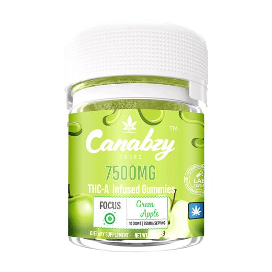 Canabzy THC-A Infused Gummies 7500mg - Green Apple