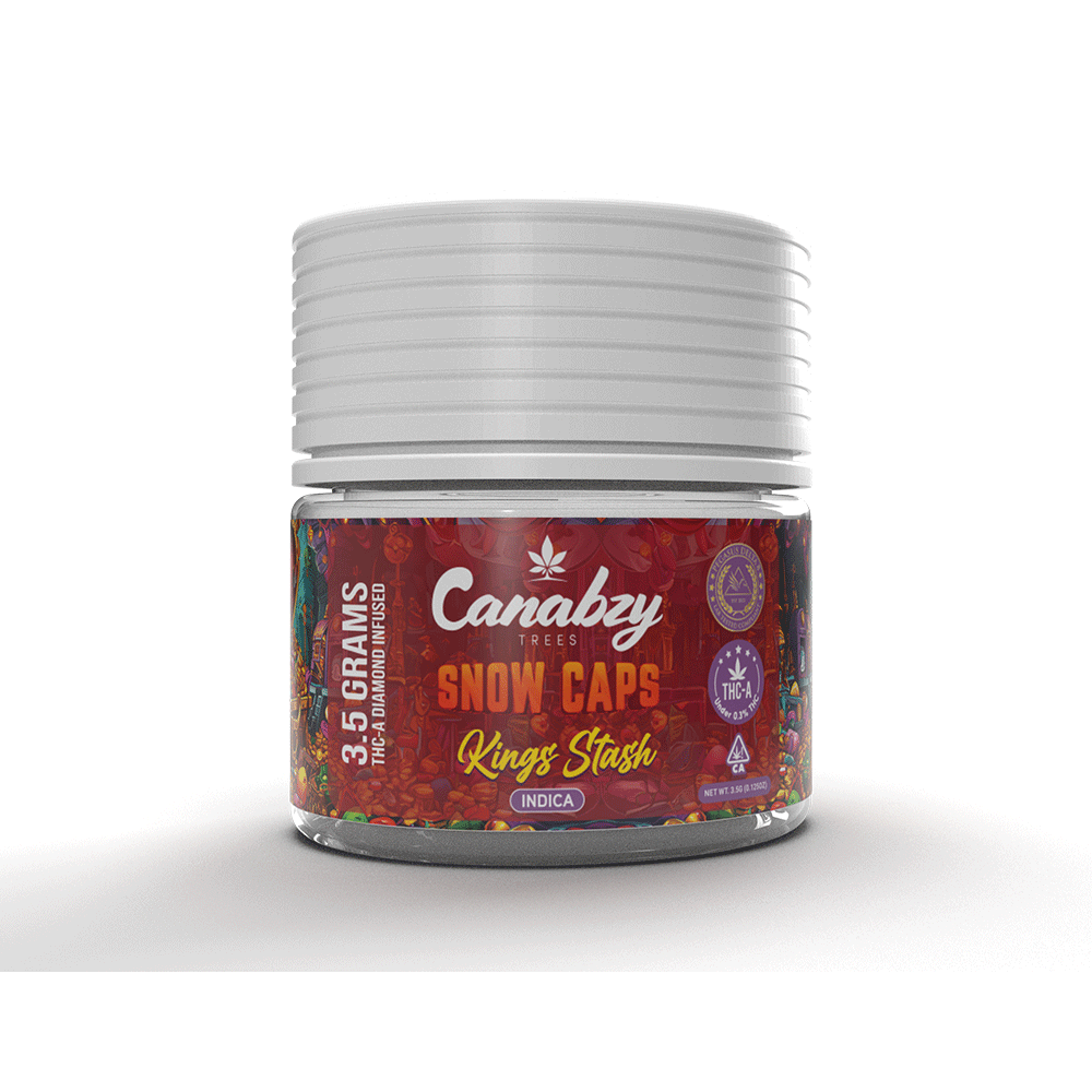 Canabzy Snow Caps THC-A Infused Flower  –  3.5 Grams – Kings Stash