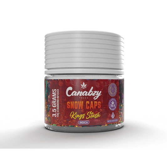 Canabzy Snow Caps THC-A Infused Flower  –  3.5 Grams – Kings Stash