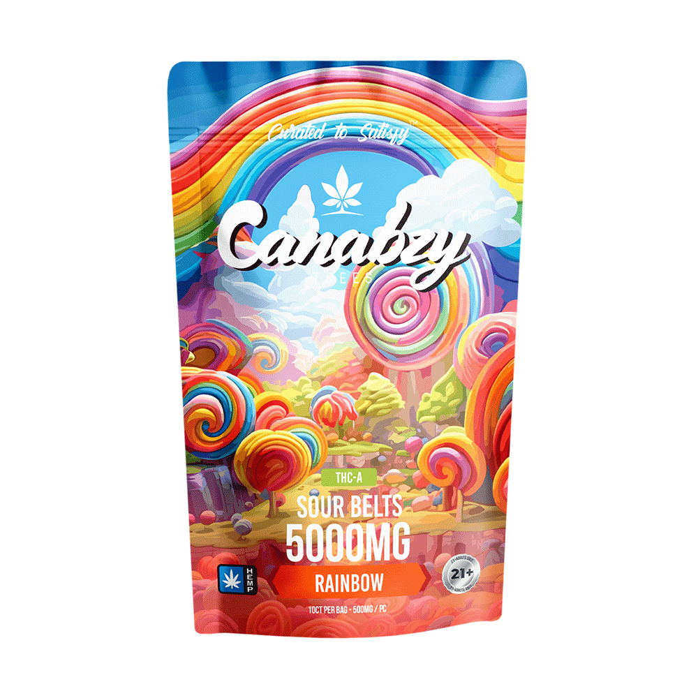 Canabzy Sour Belts – 5000mg – Rainbow