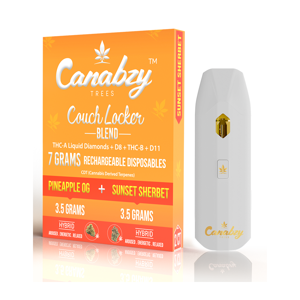 Canabzy Disposable – Couch Locker Blend – Pineapple OG + Sunset Sherbet