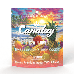 Canabzy THC-A Flower  –  7 Grams –  Sunset Sherb x Tropical Cookies