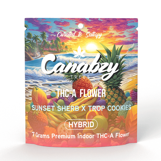 Canabzy THC-A Flower  –  7 Grams –  Sunset Sherb x Tropical Cookies