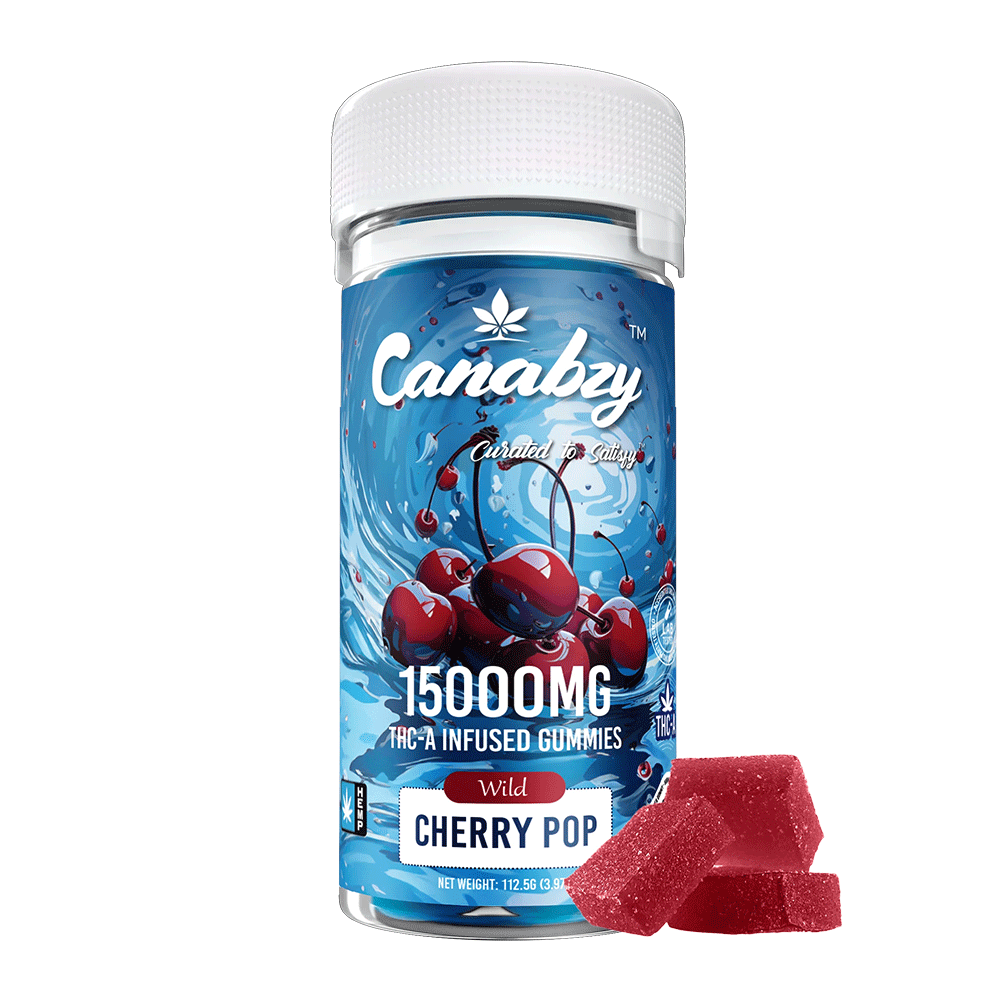 Canabzy THC-A Infused Gummies 15000mg 30ct - Cherry Pop