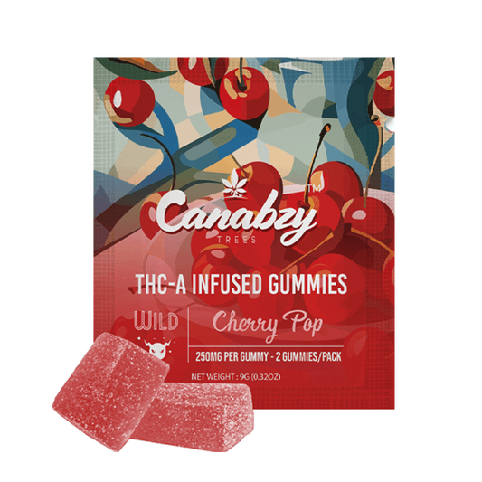 Canabzy THC-A Infused Gummies 500mg 2ct - Cherry Pop