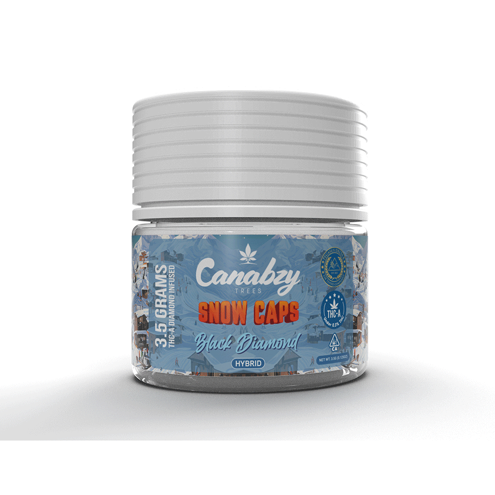 Canabzy Snow Caps THC-A Infused Flower  –  3.5 Grams – Black Diamond