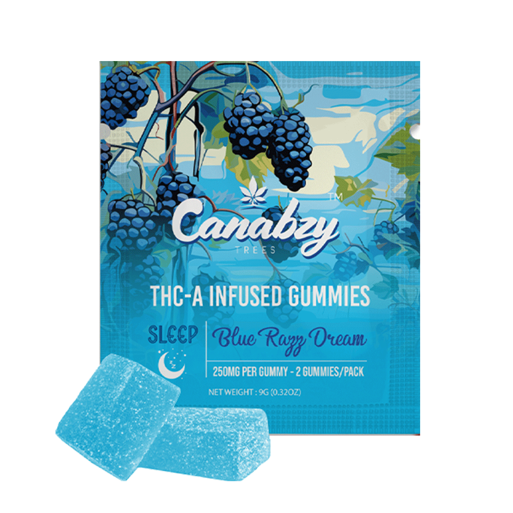 Canabzy THC-A Infused Gummies 500mg 2ct - Blue Razz Dream