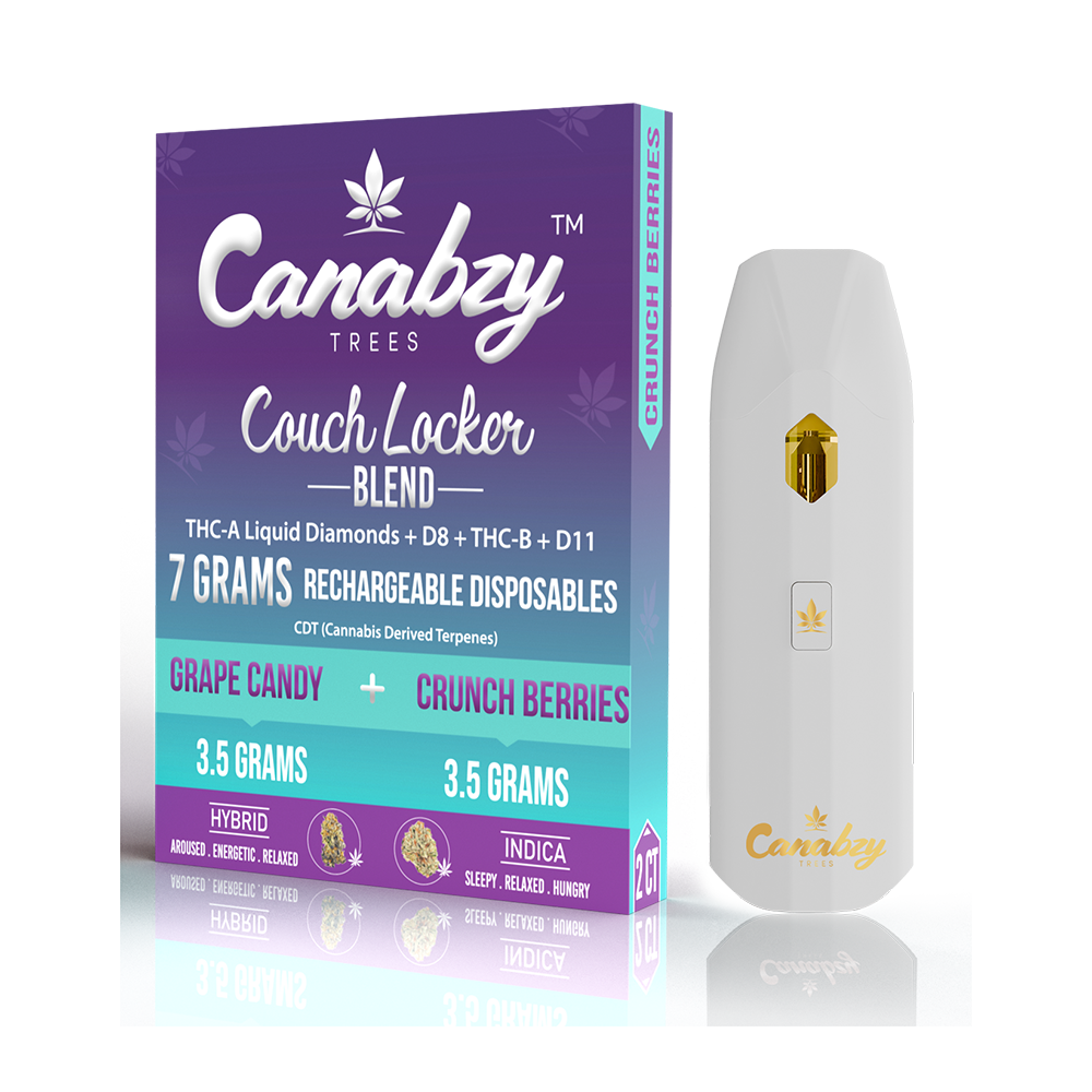 Canabzy Disposable – Couch Locker Blend – Grape Candy + Crunch Berries