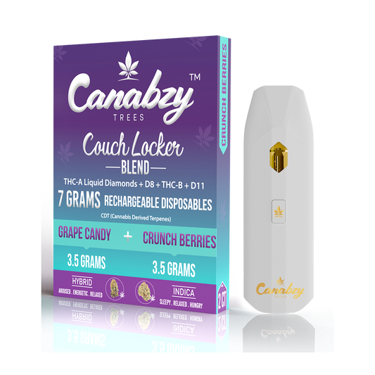 Canabzy Disposable – Couch Locker Blend – Grape Candy + Crunch Berries