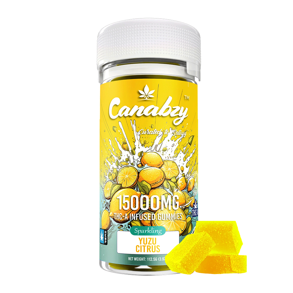 Canabzy THC-A Infused Gummies 15000mg 30ct - Yuzu Citrus