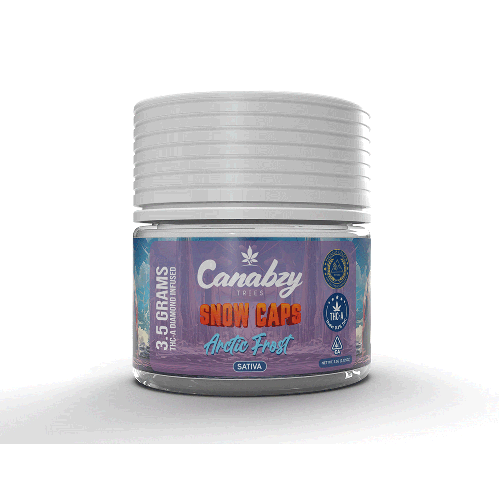 Canabzy Snow Caps THC-A Infused Flower  –  3.5 Grams – Arctic Frost