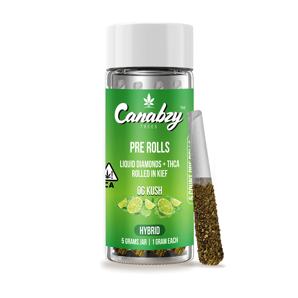 Canabzy Kief Coated Pre-Rolls – 5000mg – OG Kush