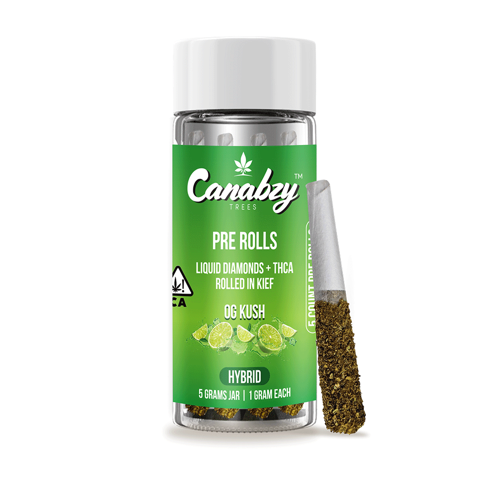 Canabzy Kief Coated Pre-Rolls  –  5000mg –  OG Kush