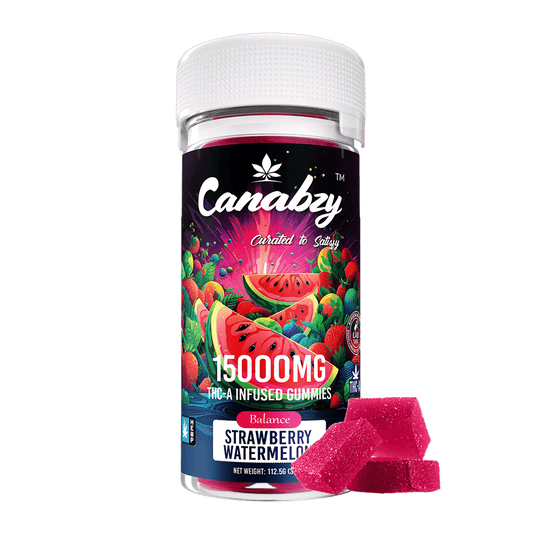 Canabzy THC-A Infused Gummies 15000mg 30ct - Strawberry Watermelon