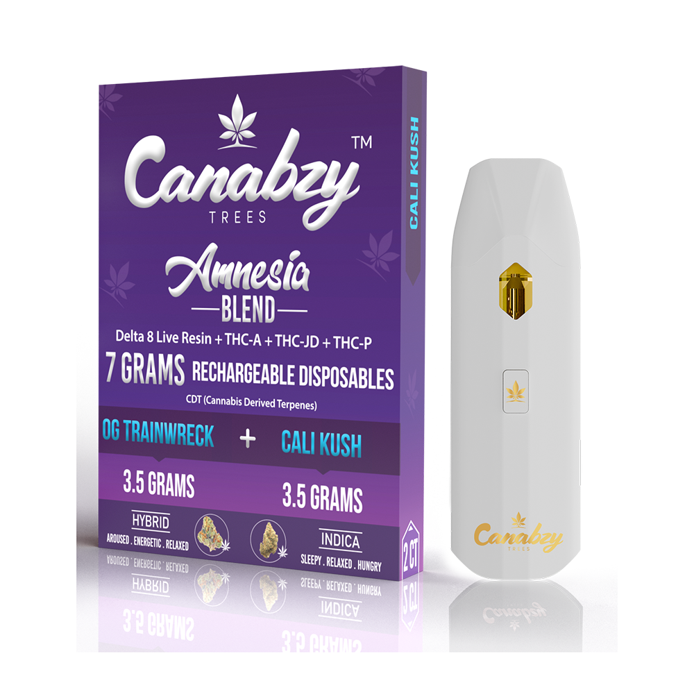 Canabzy Disposable – Amnesia Blend – OG Trainwreck + Cali Kush