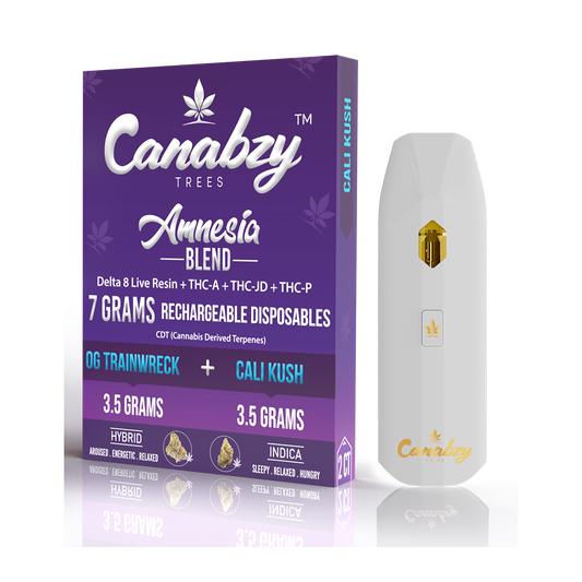 Canabzy Disposable – Amnesia Blend – OG Trainwreck + Cali Kush