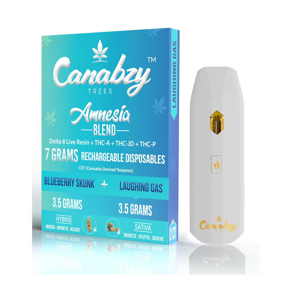 Canabzy Disposable – Amnesia Blend – Blueberry Skunk + Laughing Gas