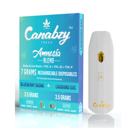 Canabzy Disposable – Amnesia Blend – Blueberry Skunk + Laughing Gas