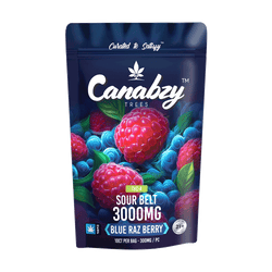 Canabzy Sour Belts – 3000mg – Blue Raz Berry