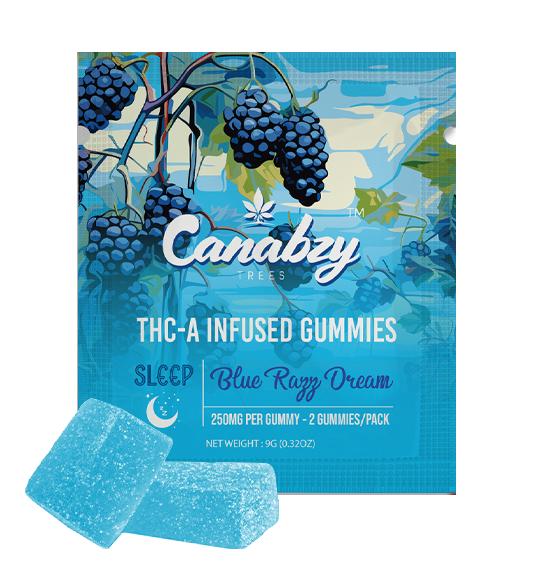 Canabzy THC-A Infused Gummies 500mg 2ct - Blue Razz Dream