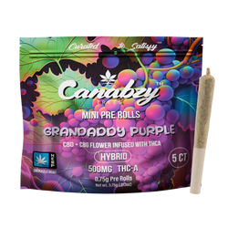 Canabzy Mini Pre Rolls  – 500mg – Grandaddy Purple