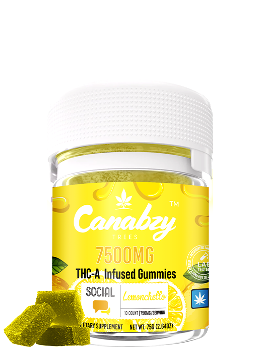 Canabzy THC-A Infused Gummies 7500mg - Lemonchello