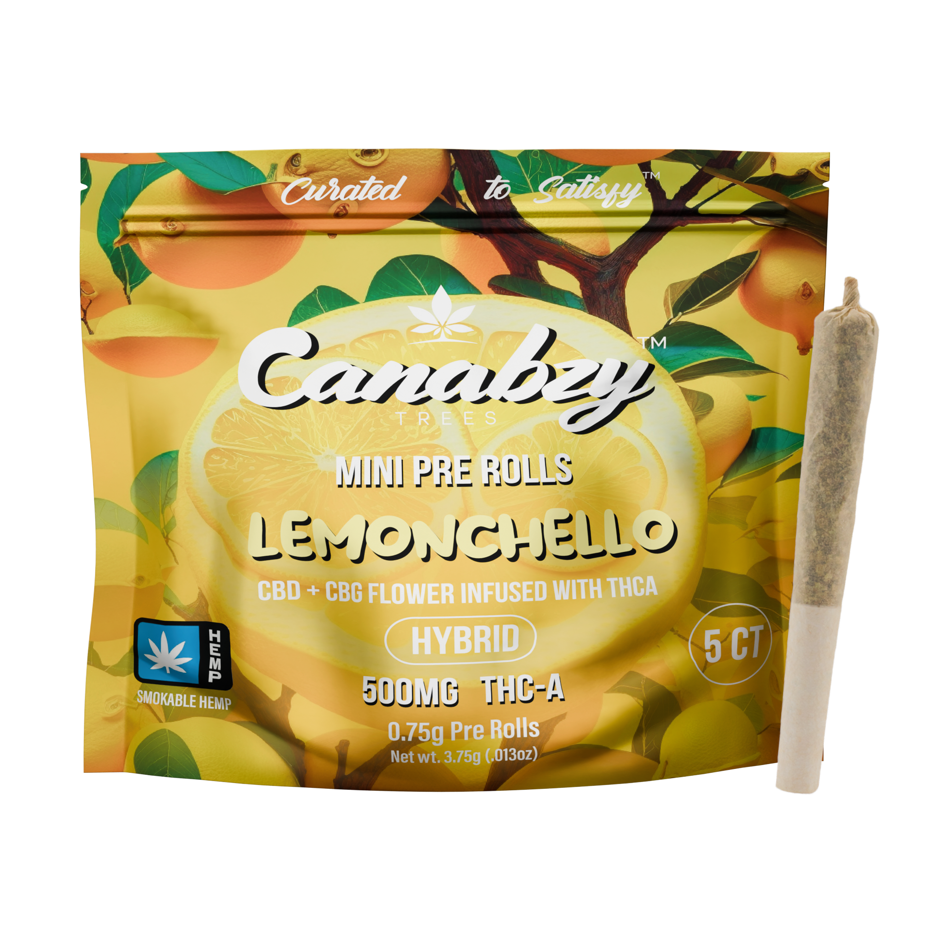 Canabzy Mini Pre Rolls  – 500mg – Lemonchello