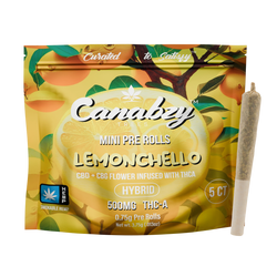 Canabzy Mini Pre Rolls  – 500mg – Lemonchello