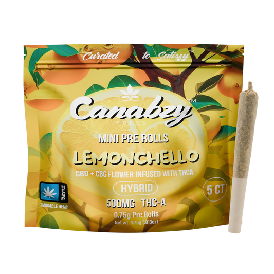 Canabzy Mini Pre Rolls  – 500mg – Lemonchello