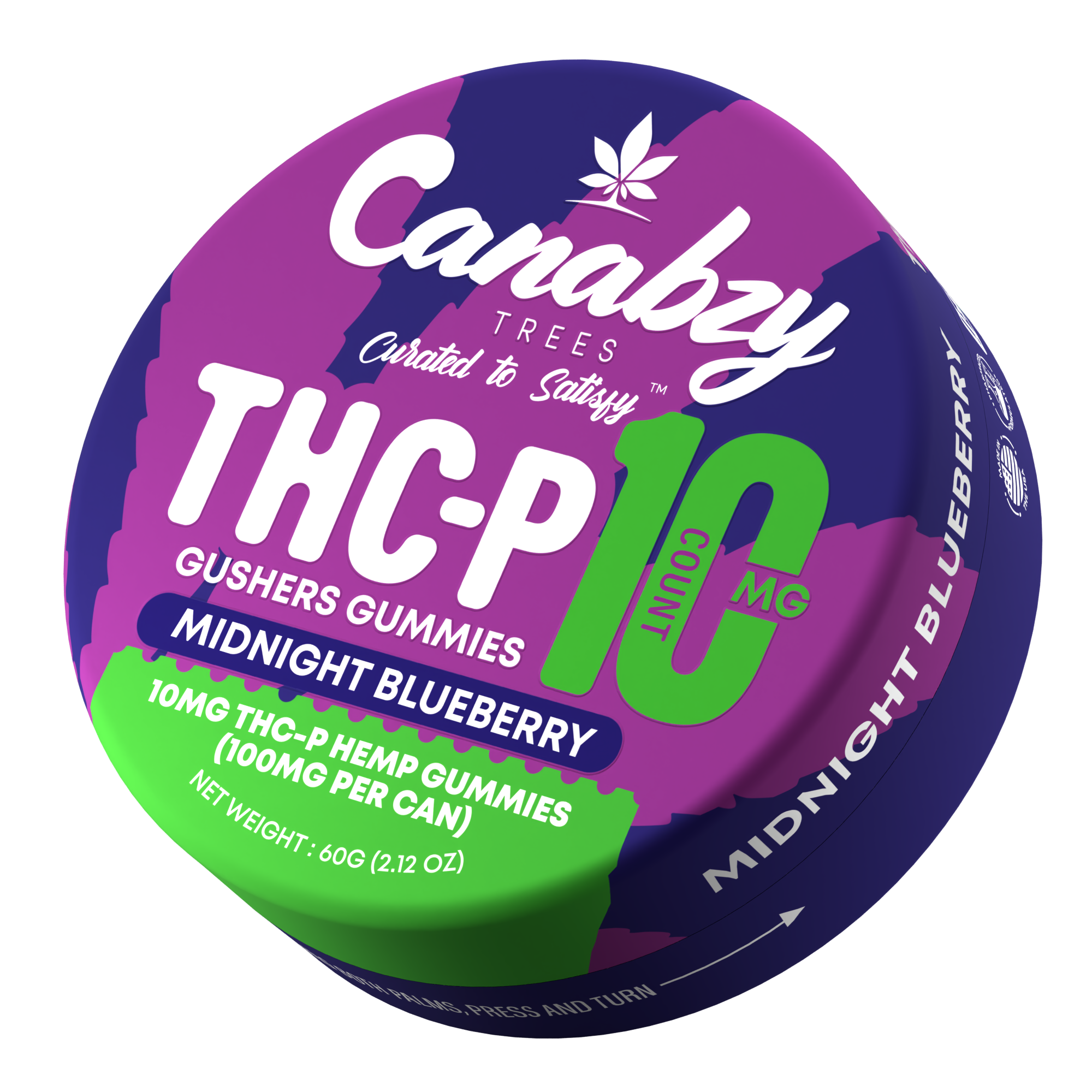 Canabzy THC-P Gushers Gummies 10ct - Midnight Blueberry