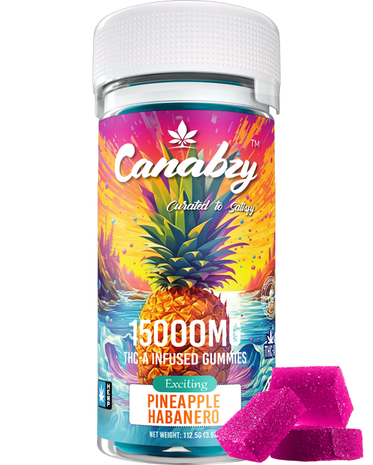 Canabzy THC-A Infused Gummies 15000mg 30ct - Pineapple Habanero