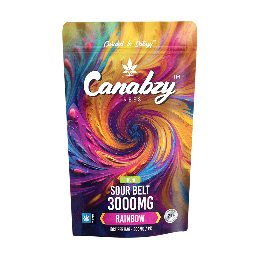 Canabzy Sour Belts – 3000mg – Rainbow