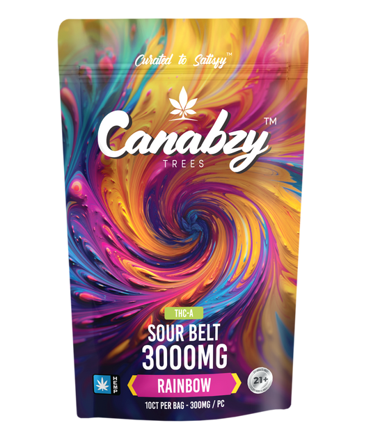 Canabzy Sour Belts – 3000mg – Rainbow