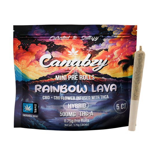 Canabzy Mini Pre Rolls  – 500mg – Rainbow Lava