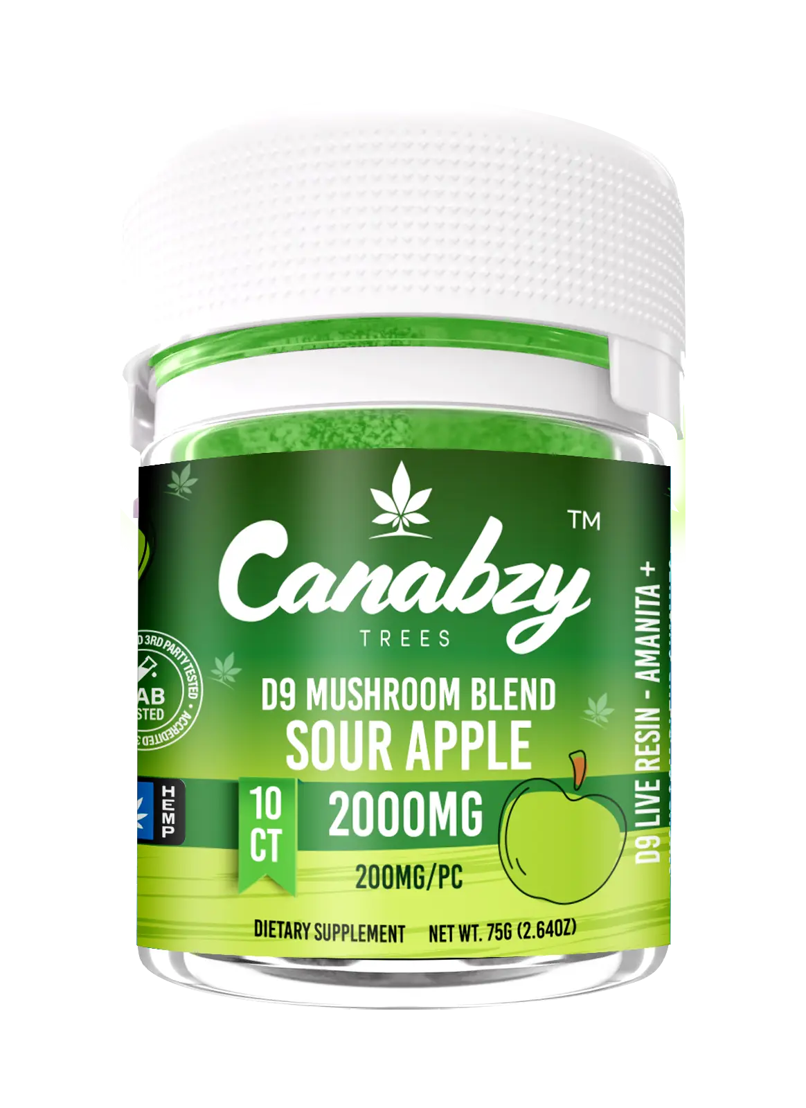 Canabzy Gummies Sour Apple