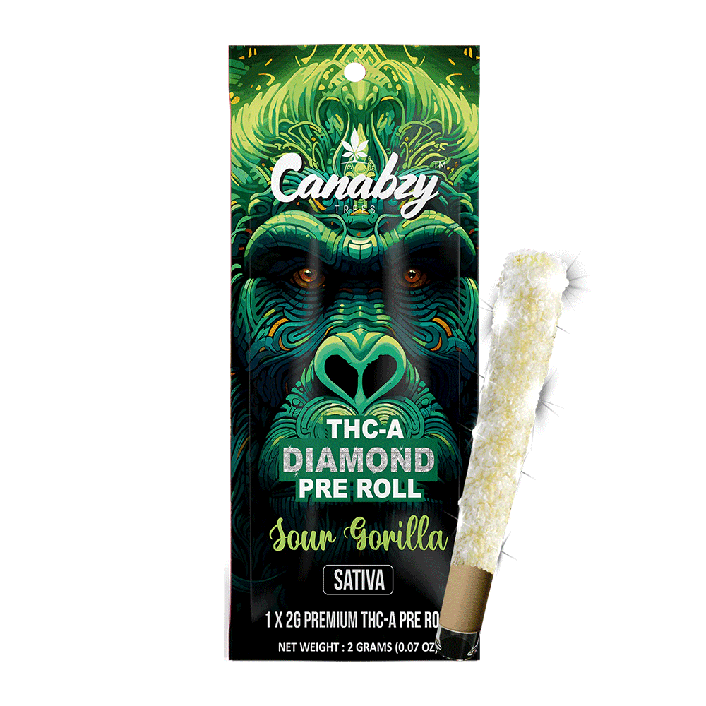 Canabzy Diamond Preroll 2G 1ct - Sour Gorilla