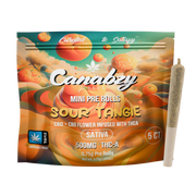 Canabzy Mini Pre Rolls  – 500mg – Sour Tangie