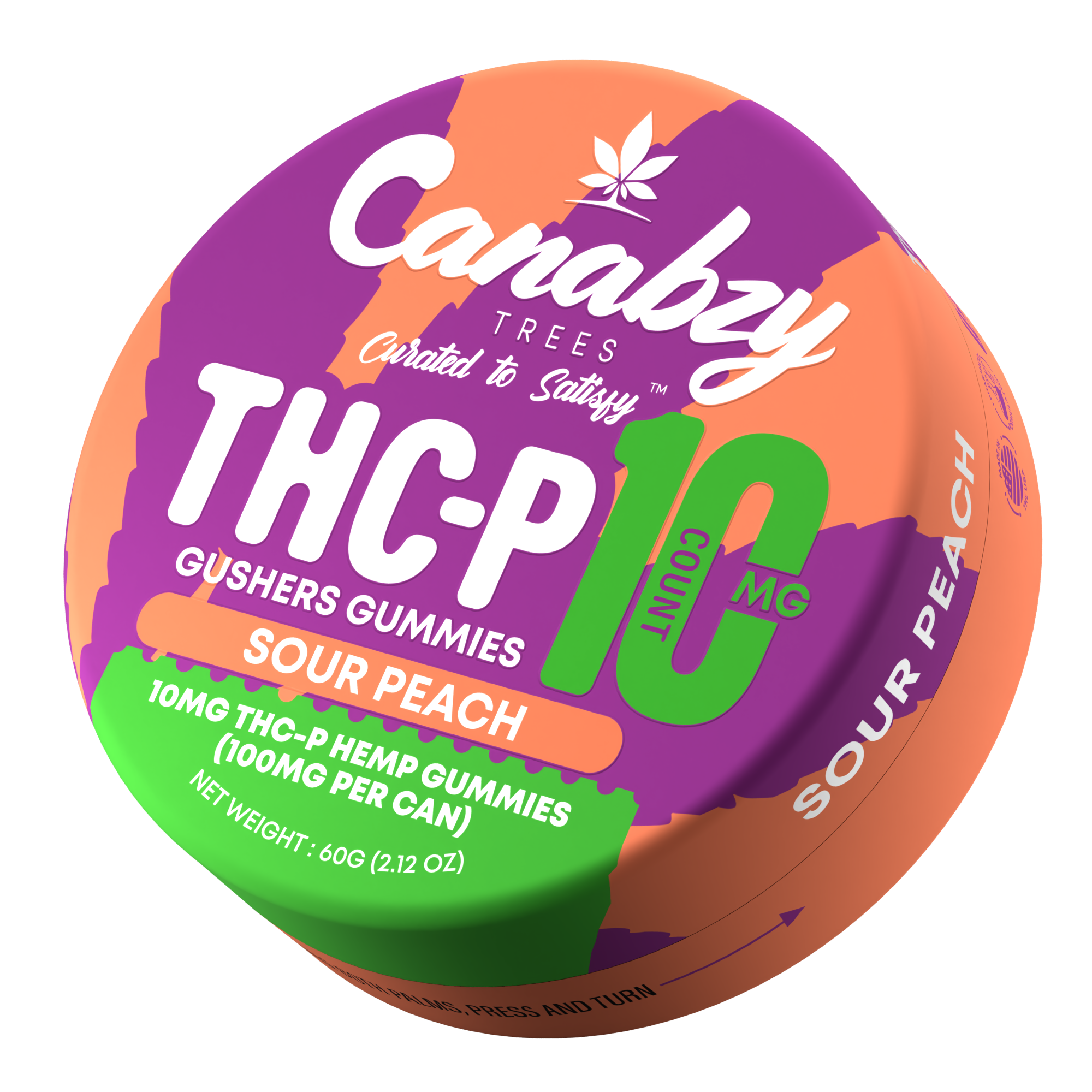 Canabzy THC-P Gushers Gummies 10ct - Sour Peach